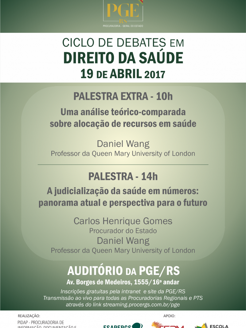 Palestras Ciclo de Debates Direito em Saúde