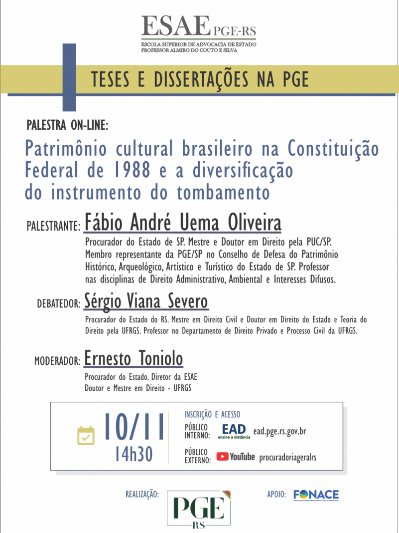 cartaz Teses e Dissertacoes Patrimônio cultural brasileiro