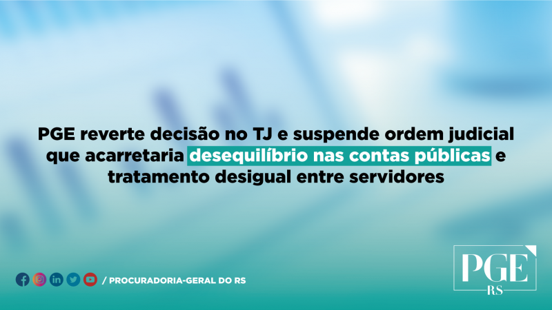 PGE reverte decisão desequilíbrio nas contas públicas