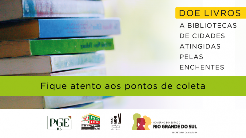 Livros serão doados às bibliotecas atingidas pela enchente