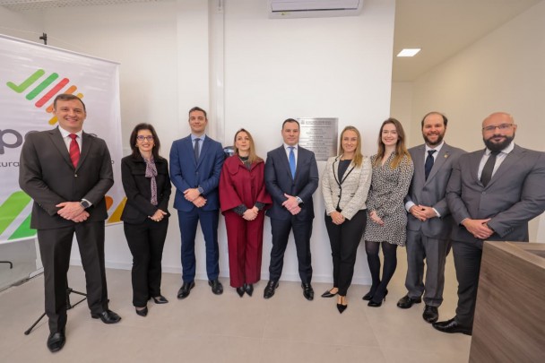 Gabinete da PGE-RS em inauguração da nova sede da 15ª Procuradoria Regional de Osório